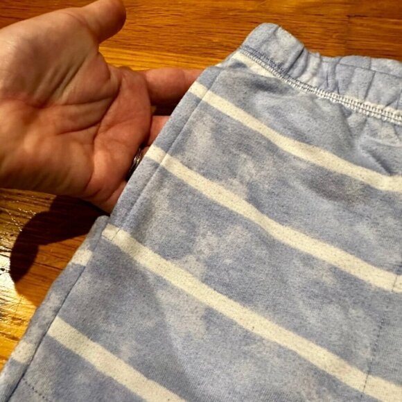 Cuddl Duds Jogger Pants Cotton Lightweight Stretchable Striped Blue White W US M - Picture 4 of 5